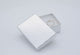 Silver Linen Pattern Paper Cotton Filled Jewelry Gift Boxes #32