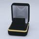 Black Velvet Jewelry Earring Gift Packaging Box with Gold Trim