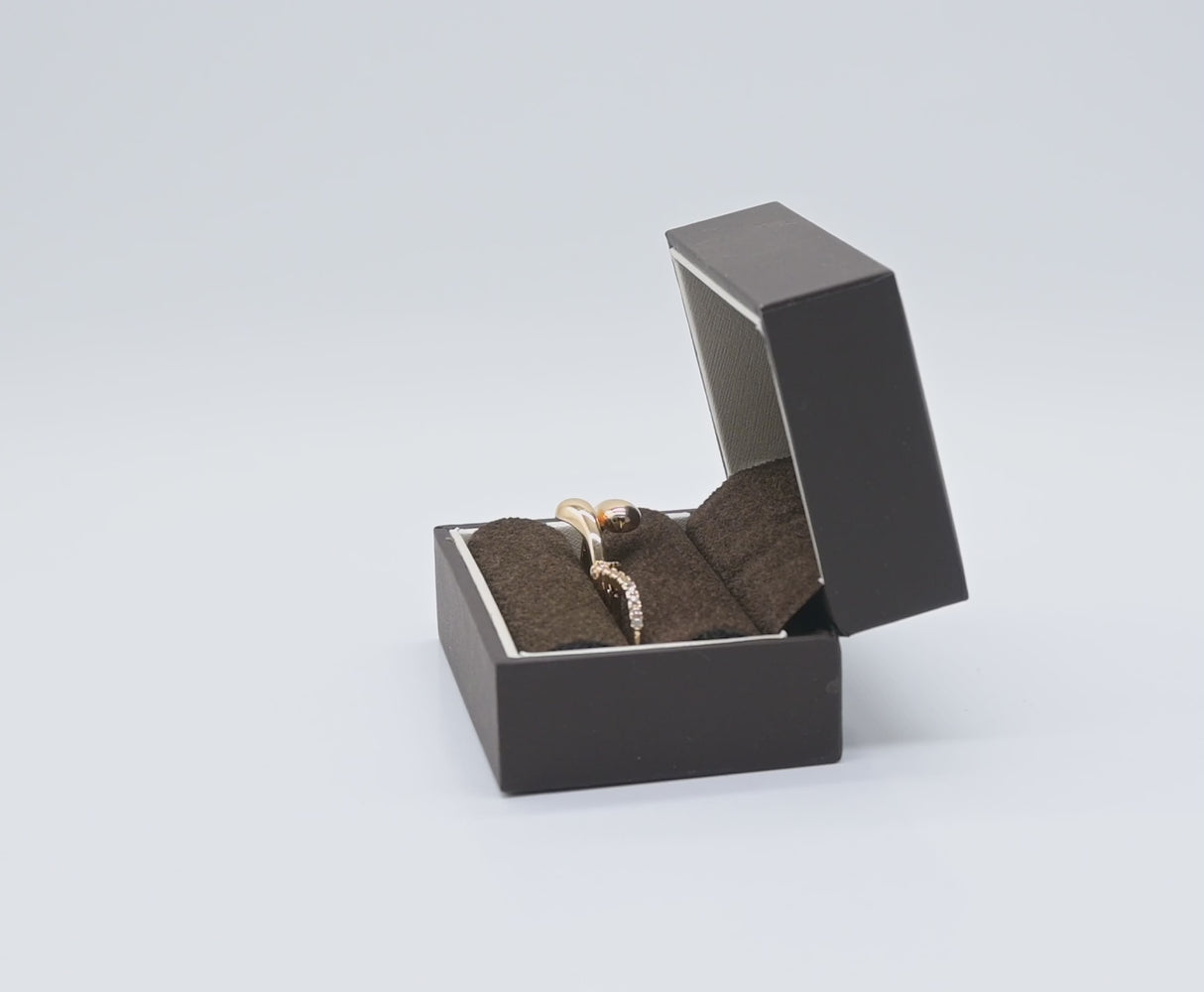 Mahogany Brown Dual Ring Box