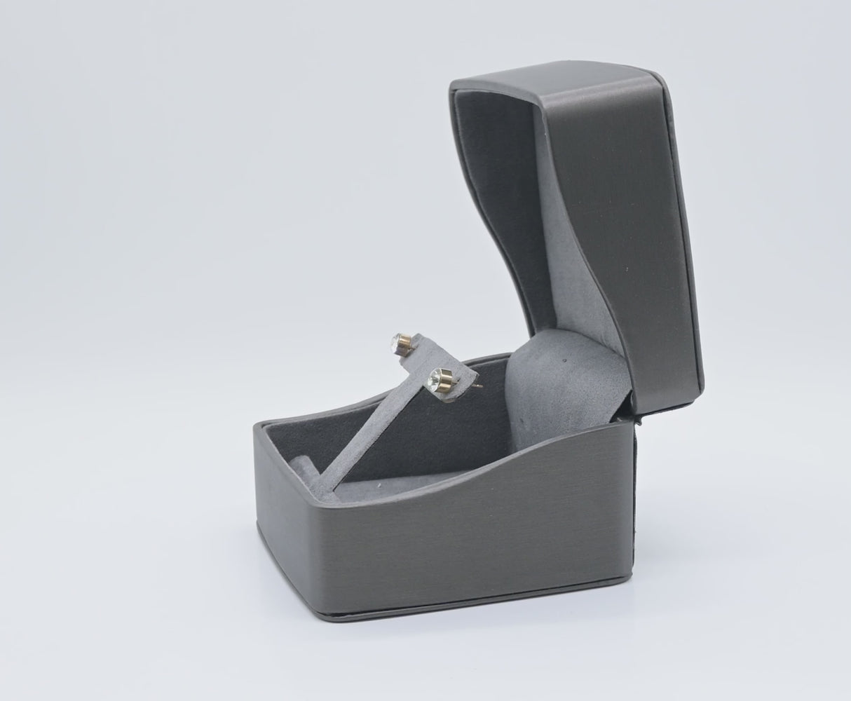 Large Premium Graphite Grey Leatherette Earring T-Insert Box - Pack of 6