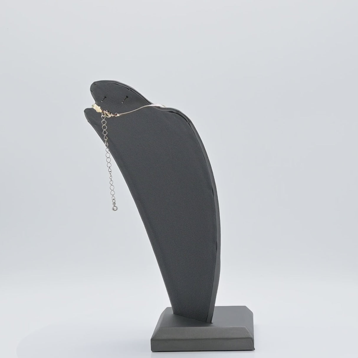 Steel Grey Leatherette 2-Piece Portable Necklace & Earring Display