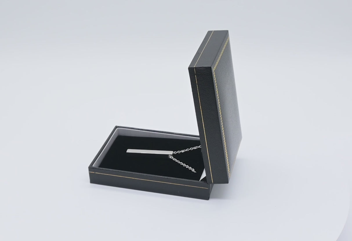 Black Leatherette Pendant Box with Gold Trim - Pack of 24