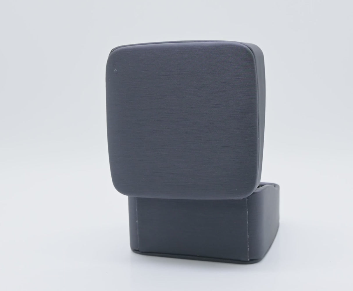 Premium Navy Blue Leatherette Pendant Box - Pack of 6