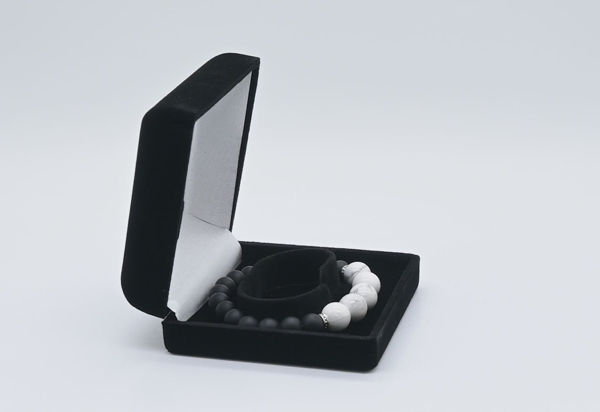 Black Flocked Velour Jewelry Watch Boxes - 12 Pack