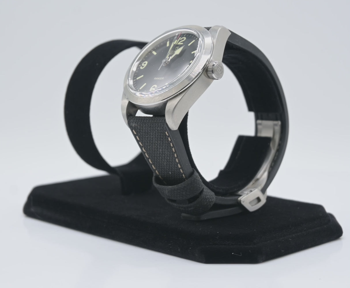 Black Velvet Dual Jewelry Watch Display Stand