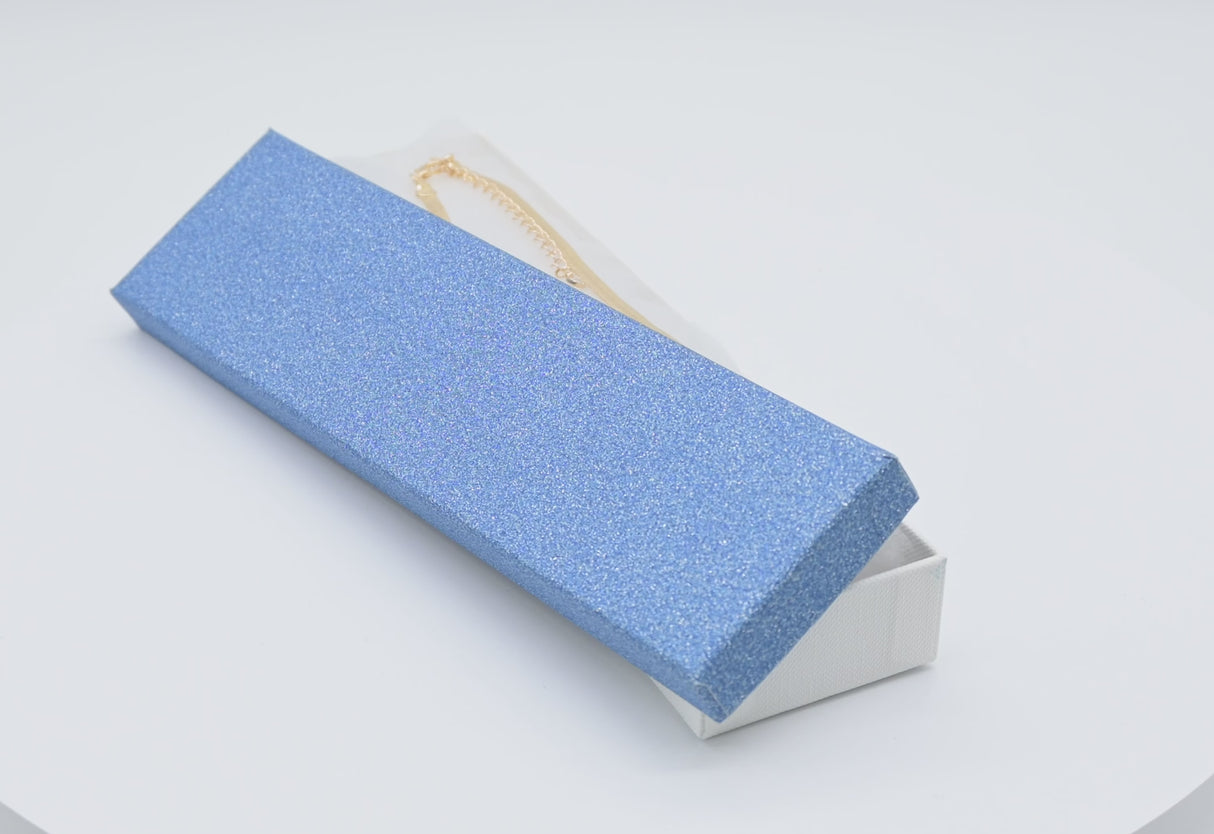 Multi-Color Cotton Filled Jewelry Gift Boxes 8" x 2" x  1"