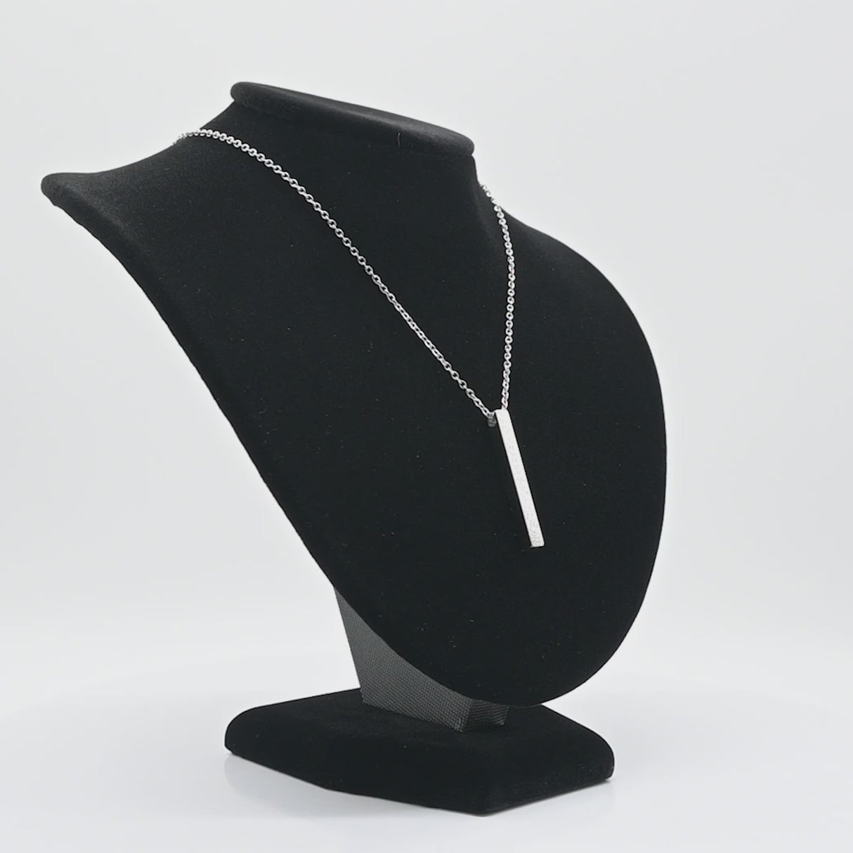Black Velvet Wide Jewelry Necklace Display Bust, 8" Tall