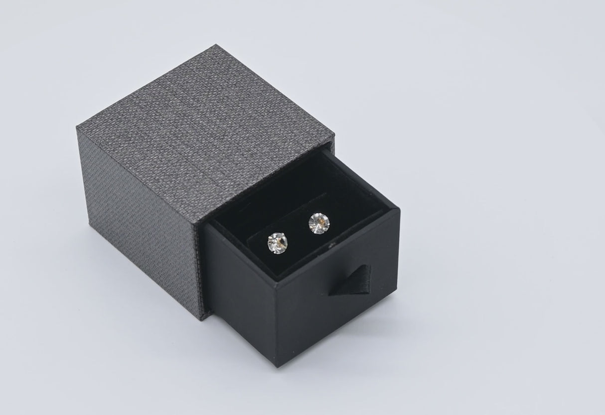 Metallic Grey Slider Earring Box