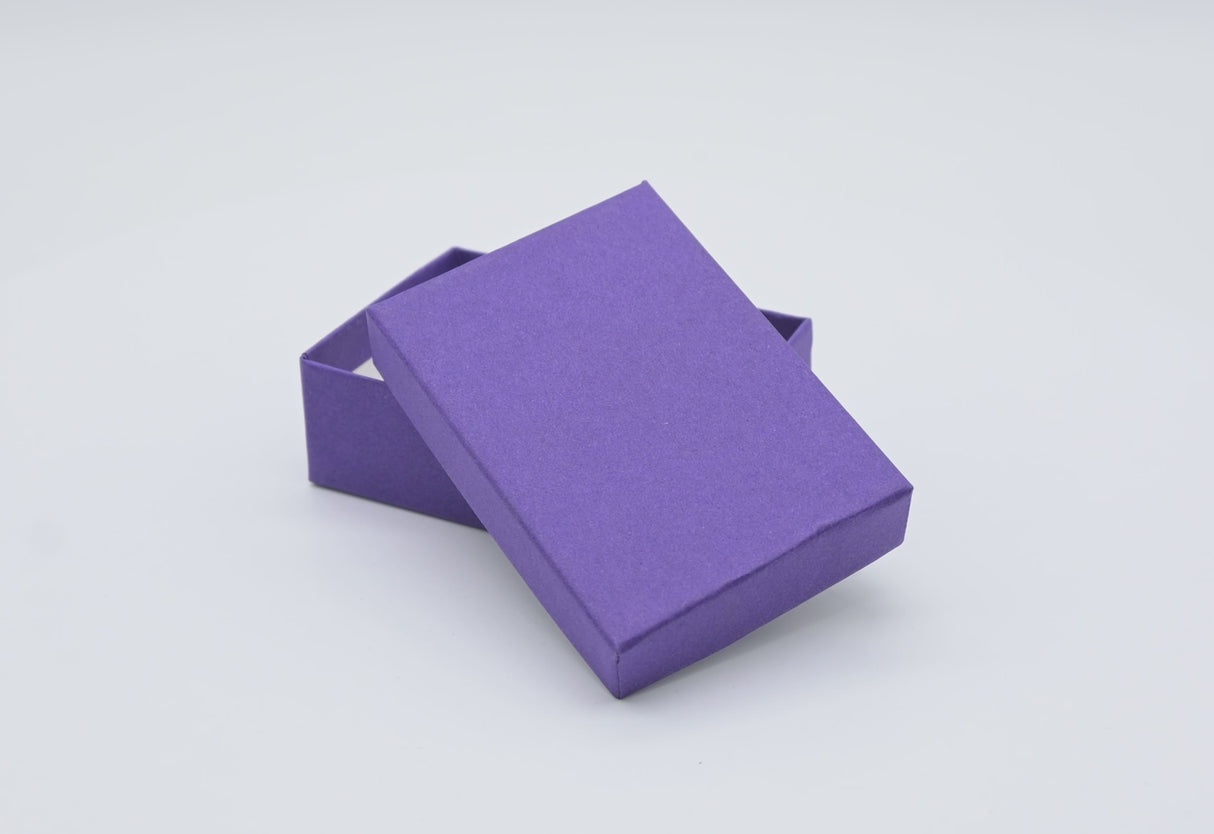 Premium Deep Purple Cotton Filled Jewelry Gift Boxes #32