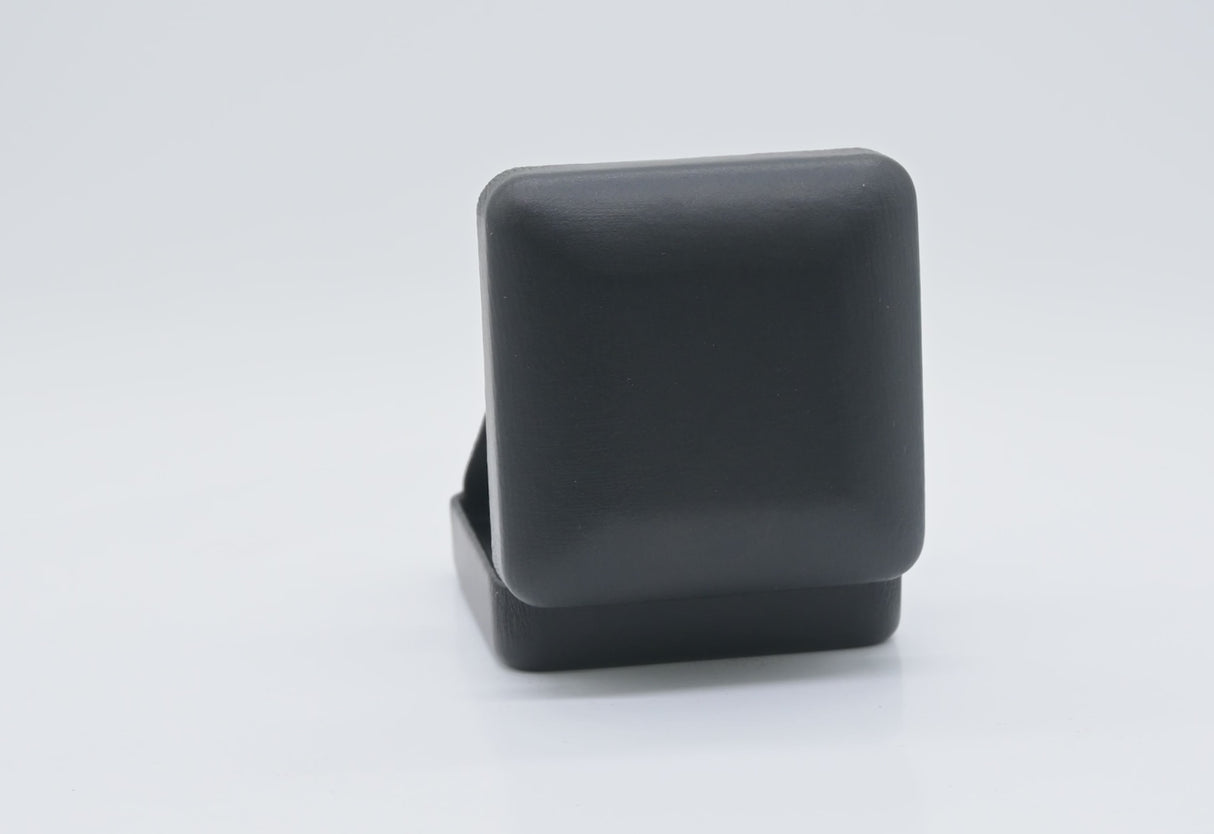 Black Leatherette Pendant Box with Metal Frame - Pack of 12
