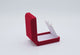 Red Flocked Velour Jewelry Pendant Packaging Boxes