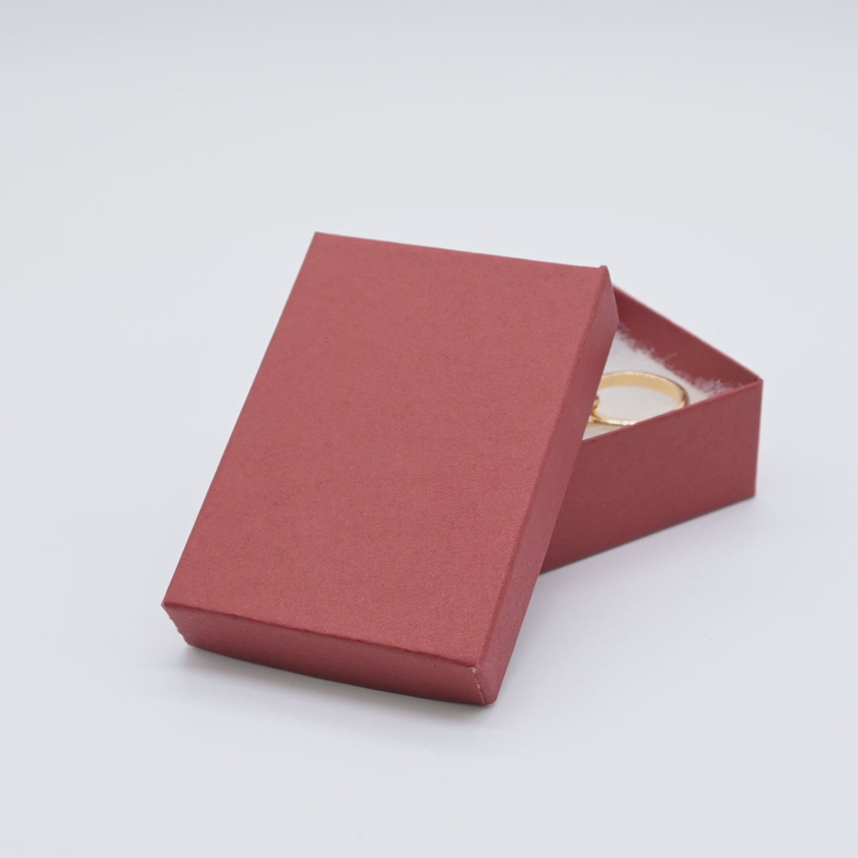 Premium Brick Red Cotton Filled Jewelry Gift Boxes #32