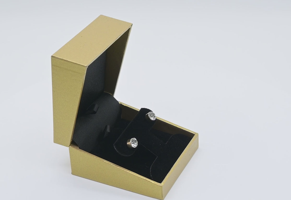 Metallic Gold T Insert Hoop Earring Packaging Gift Boxes