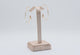 Champagne Pink Leatherette Jewelry Earring Tree Stand