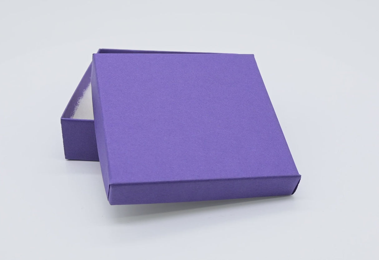 Premium Deep Purple Cotton Filled Jewelry Gift Boxes #33
