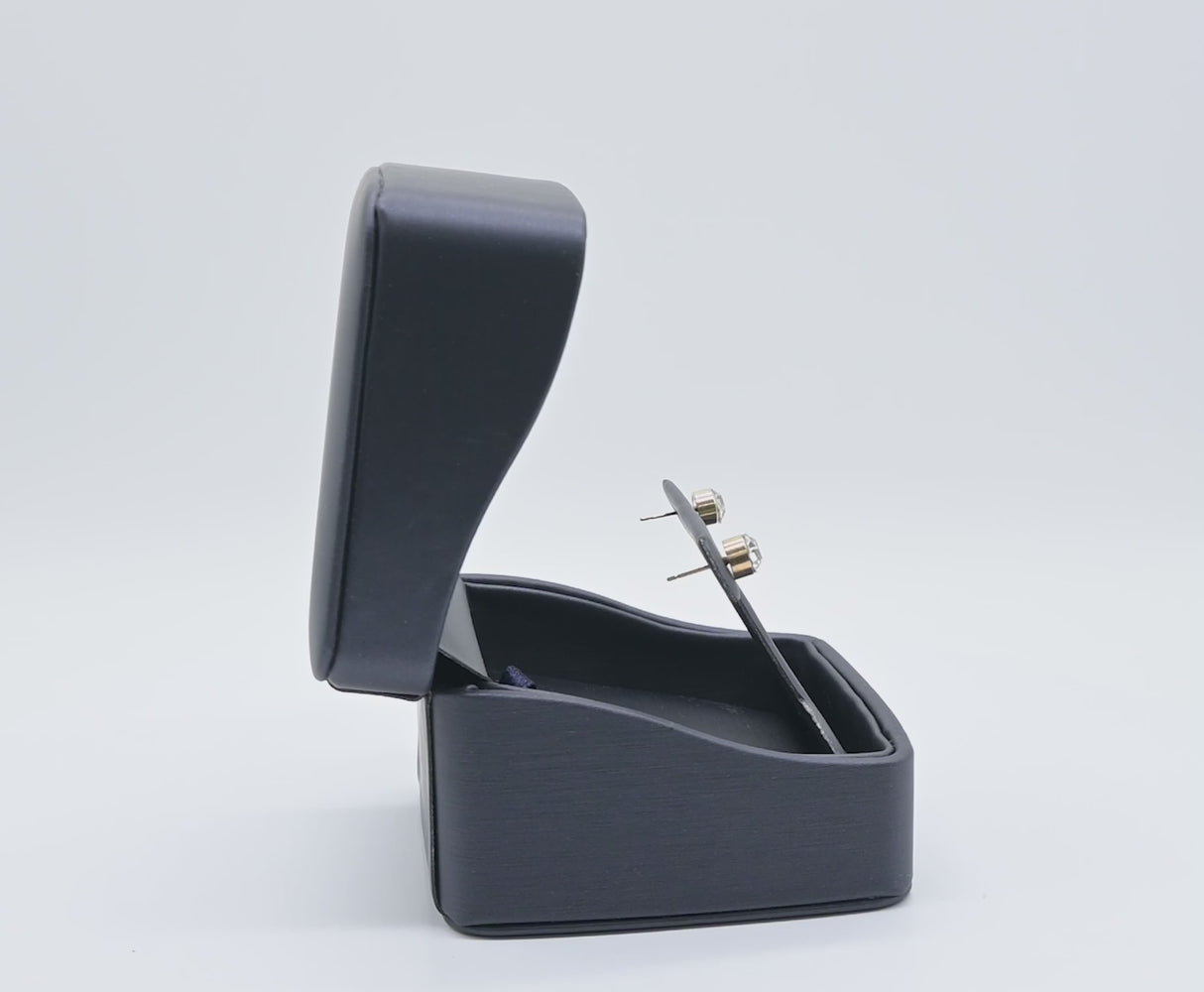 Premium Navy Blue Leatherette Earring T-Insert Box - Pack of 6
