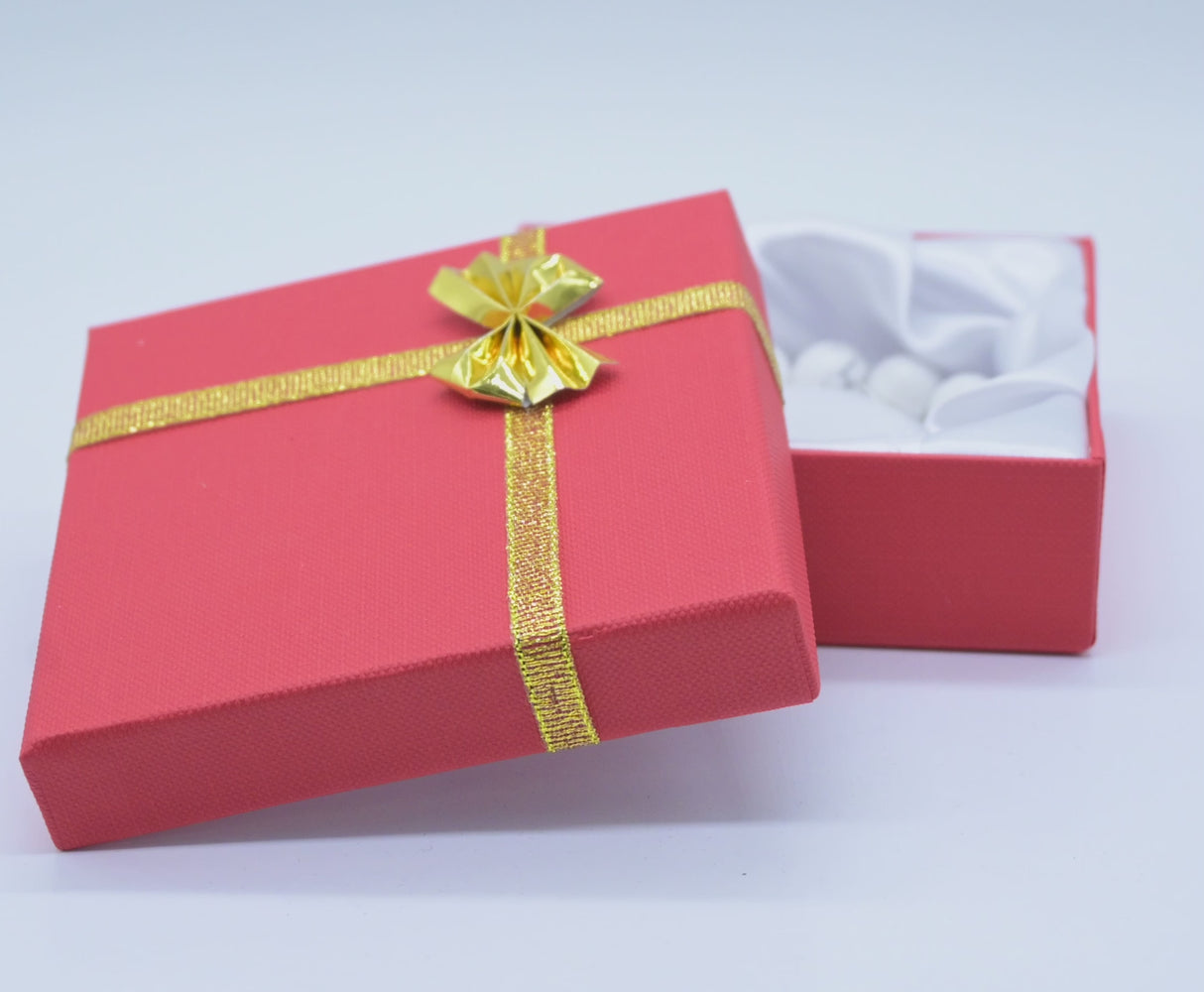Red Linen Bow Tie Jewelry Bangle Gift Packaging Boxes