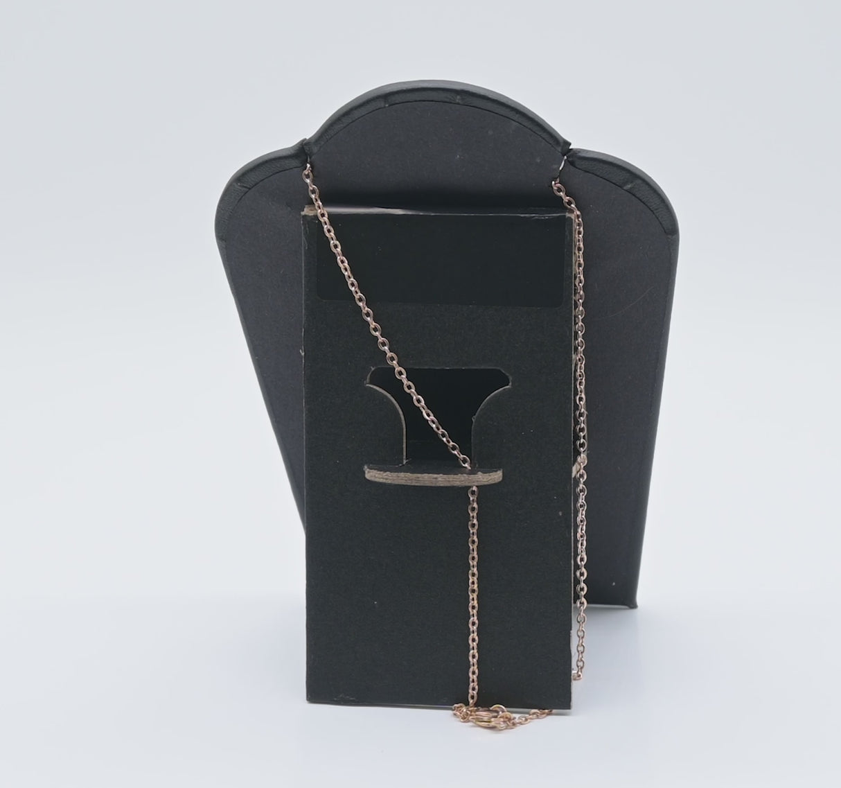 Black Leatherette Necklace Easel - Small 5.25 Inch Display