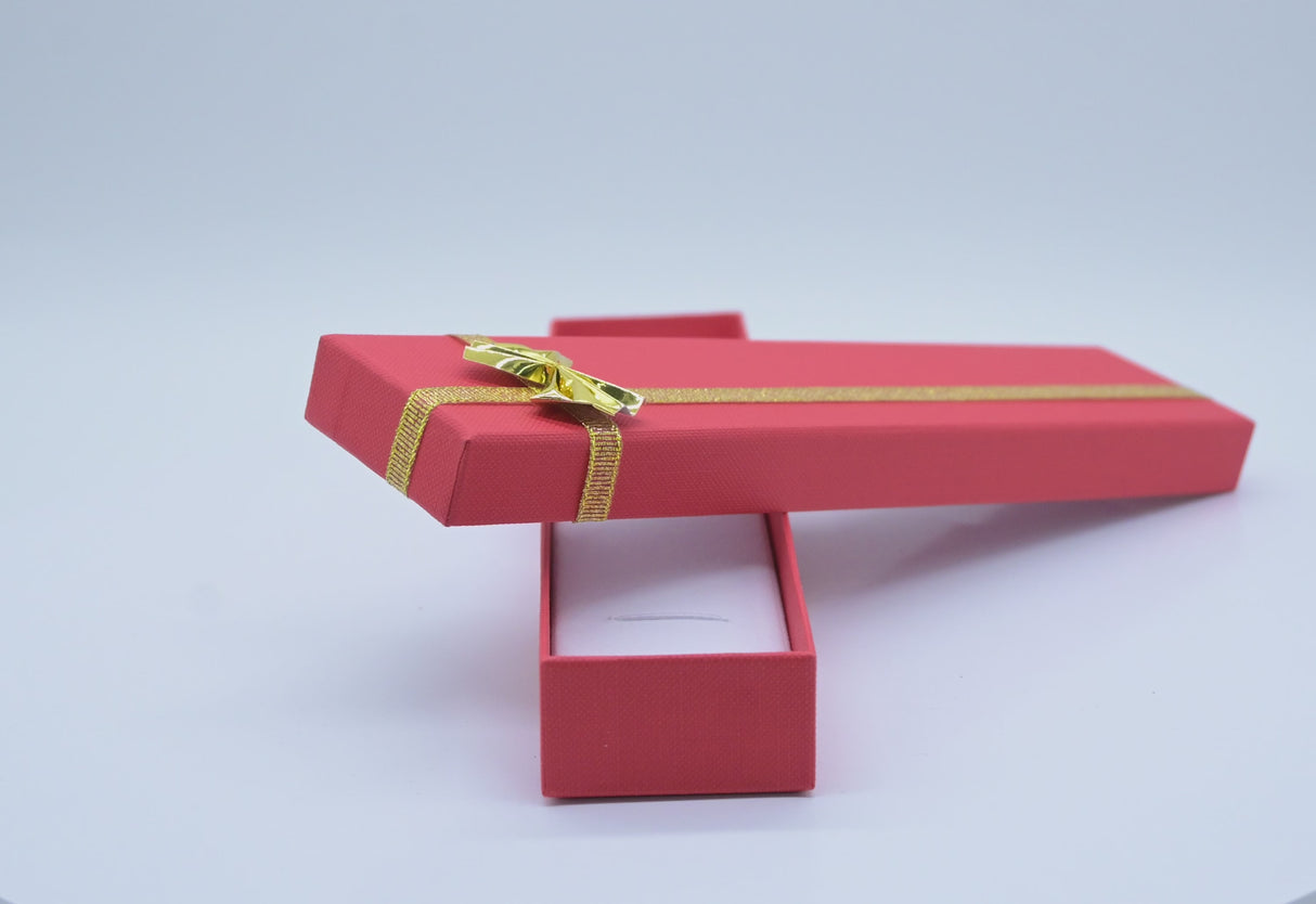 Red Linen Bow Tie Jewelry Bracelet or Watch Gift Packaging Boxes