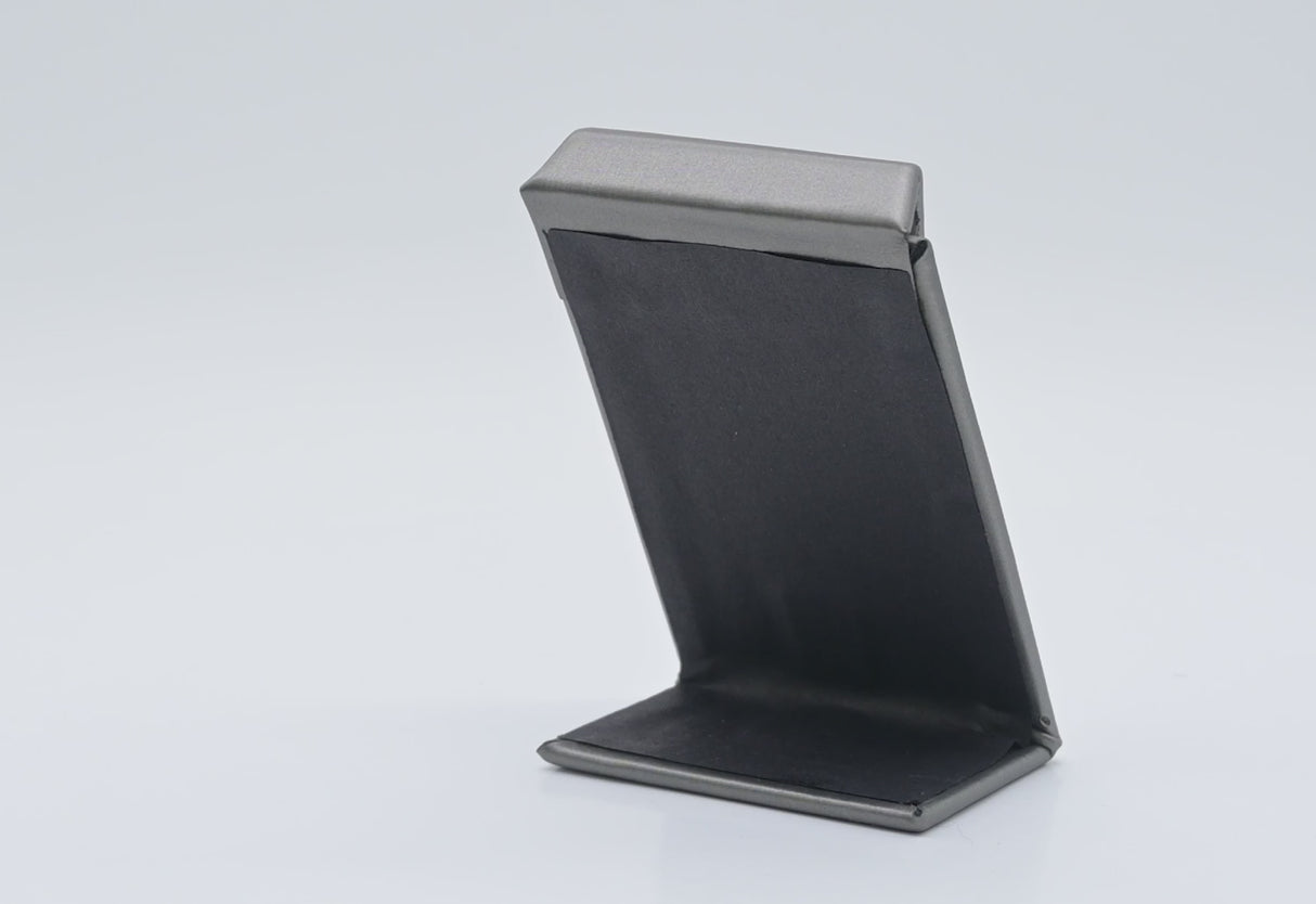 Steel Grey Leatherette Jewelry Earring Display Stand