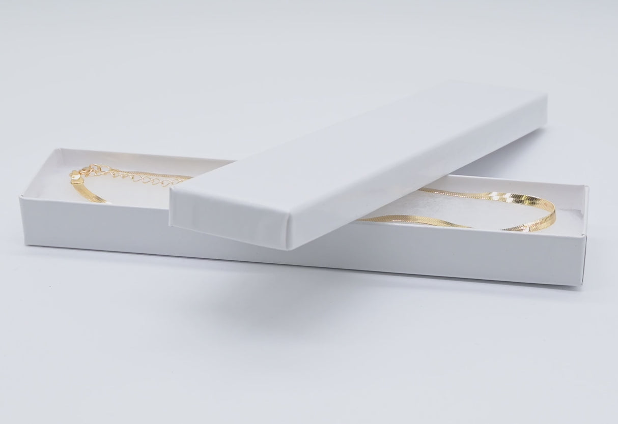 Glossy White Cotton Filled Boxes #82