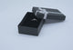 Black Paper Silver Bow-Tie Jewelry Pendant and Ring Combination Boxes