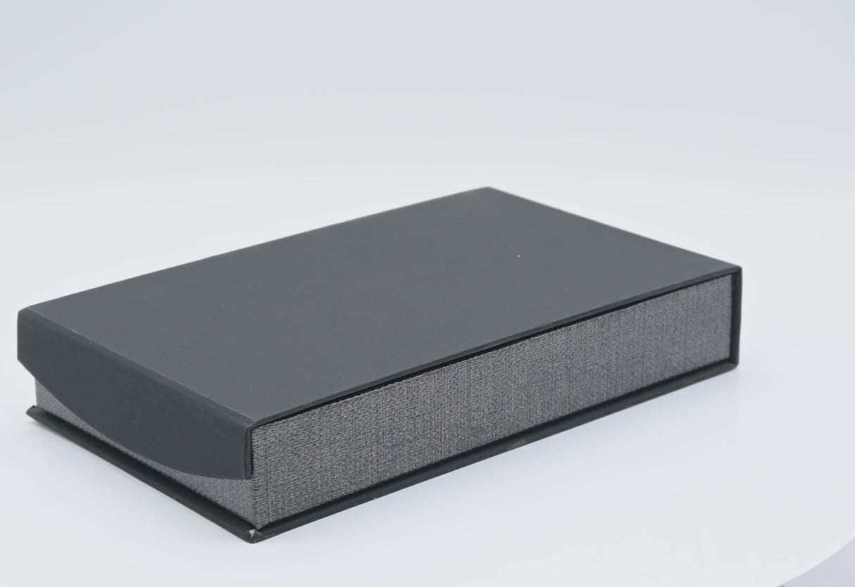 Black and Grey Magnetic Lid Jewelry Necklace Packaging Boxes