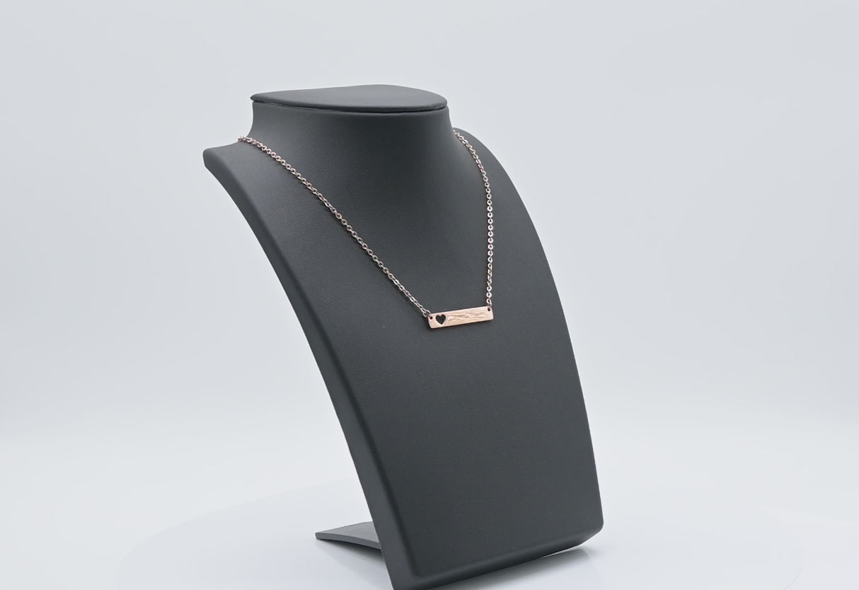 Black Leatherette Foldable Necklace Display Stand - 8-1/4" Tall