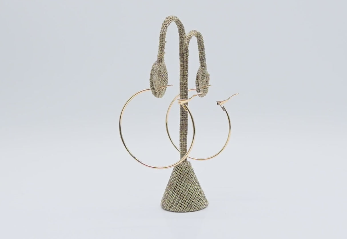 Brown Burlap Earring Tree Display Stand - 4.75" Tall