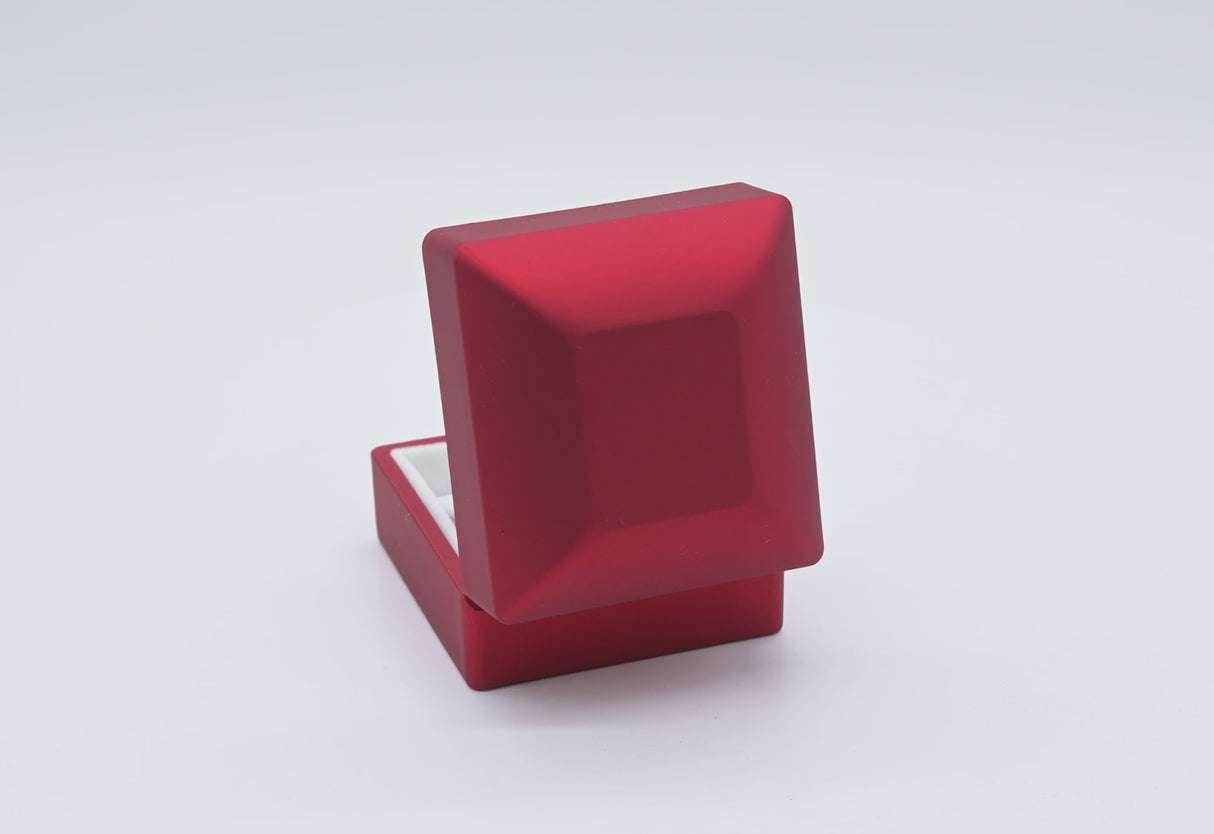 Red Soft Touch Lighted Earring Box