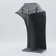 Steel Grey Leatherette Square Neck Necklace Display Bust 10-1/2" H