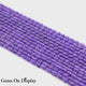 AA Amethyst 3x5mm Barrel Beads – Natural Dark Purple – 16” Strand