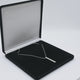 Black Flocked Velour Jewelry Necklace Boxes