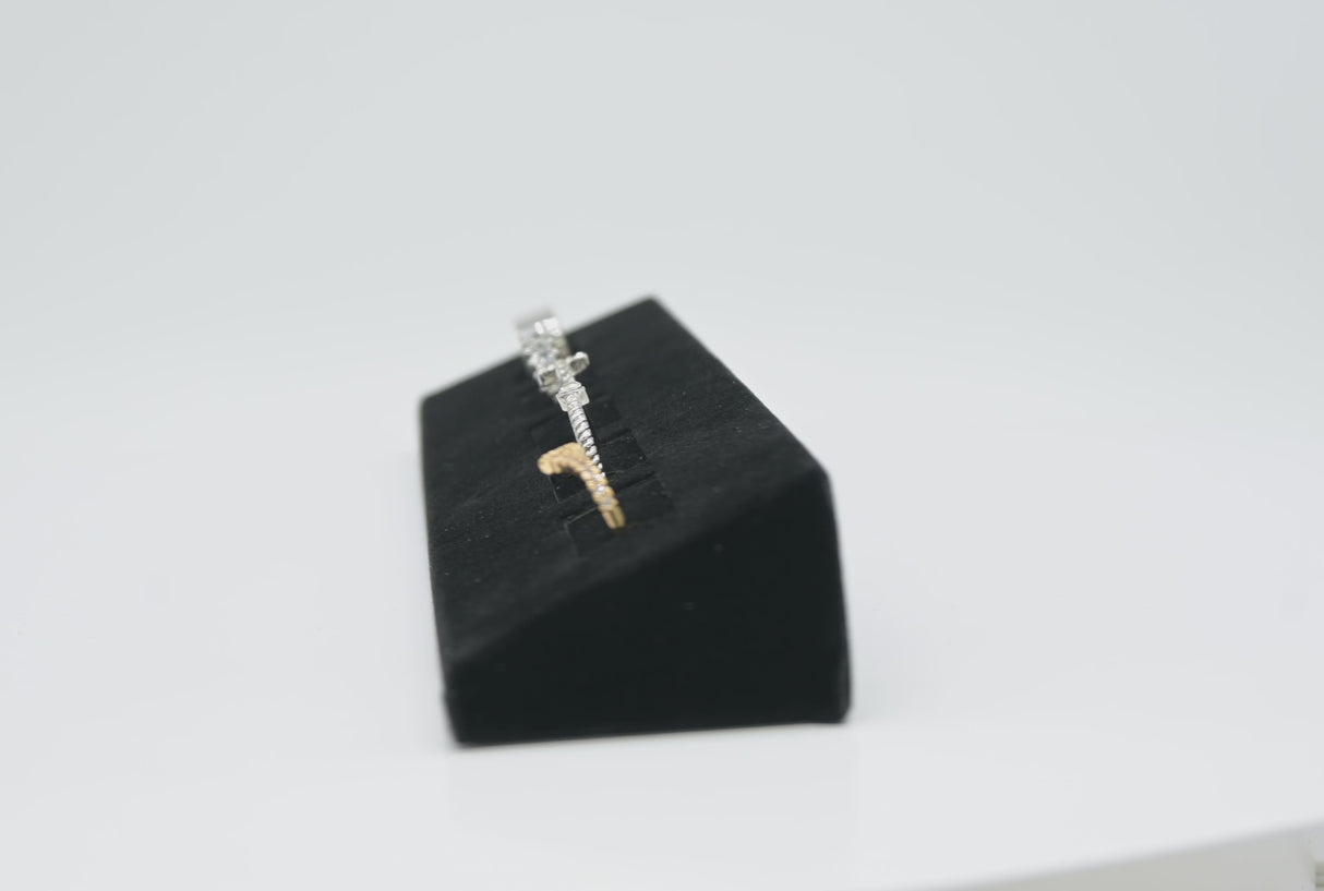 Black Velvet 5 Slot Jewelry Ring Display