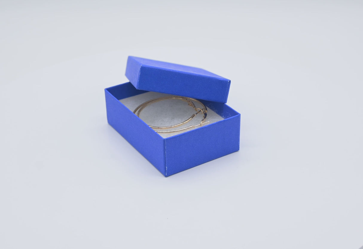 Premium Cobalt Blue Cotton Filled Jewelry Gift Boxes #32