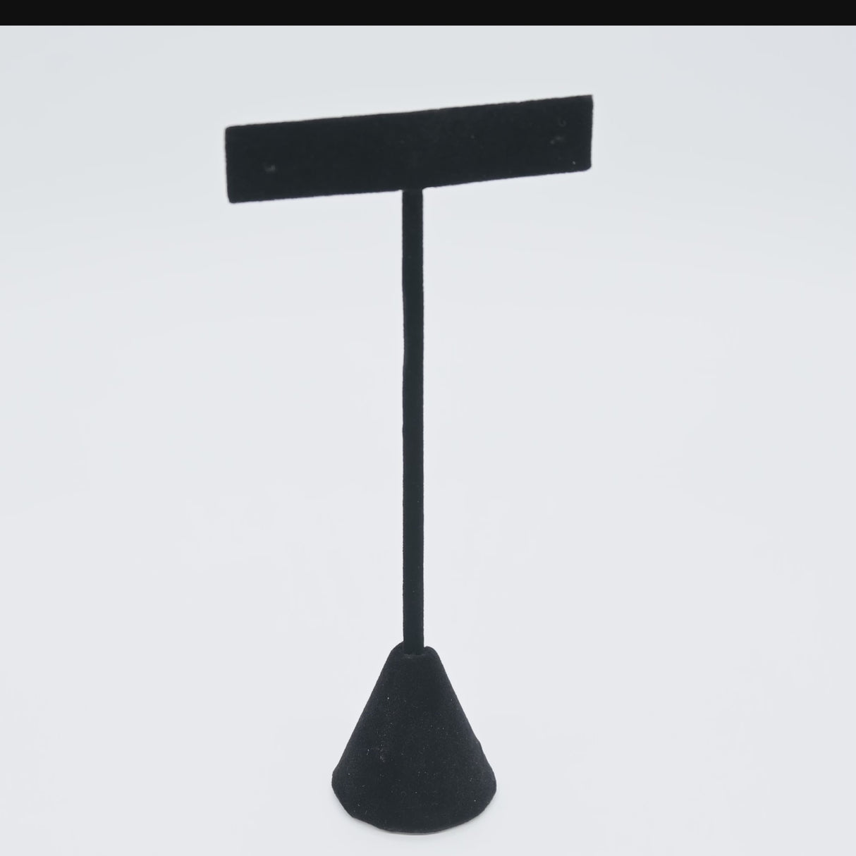 Black Velvet Earring T-Stand Display - 5.75" Tall