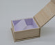 Brown Burlap and Faux Natural Wood Jewelry Earring or Pendant Boxes