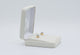 White Leatherette Jewelry Pendant or Earring Box