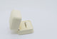 Cream Leatherette Single Ring Jewelry Boxes