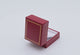 Red Leatherette, Gold Trim, Jewelry Earring Box