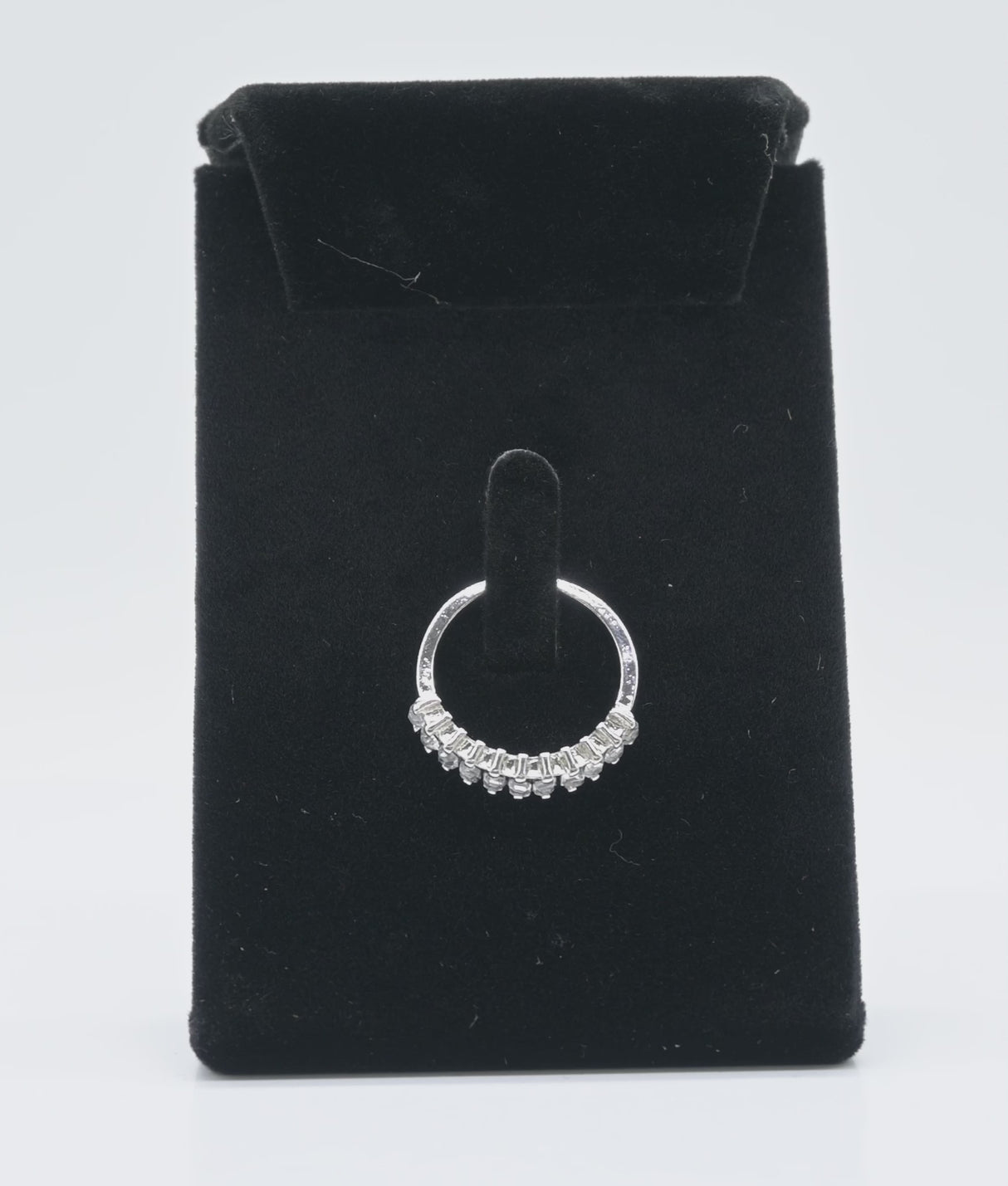 Black Velvet Earring and Ring Display Stand with Ring Clip