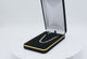 Black Velvet Jewelry Necklace or Chain Gift Packaging Boxes with Gold Trim