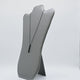 Steel Grey Leatherette Jewelry Necklace Display Easel, 14" Tall