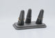 Steel Grey Leatherette 3-Finger Ring Display
