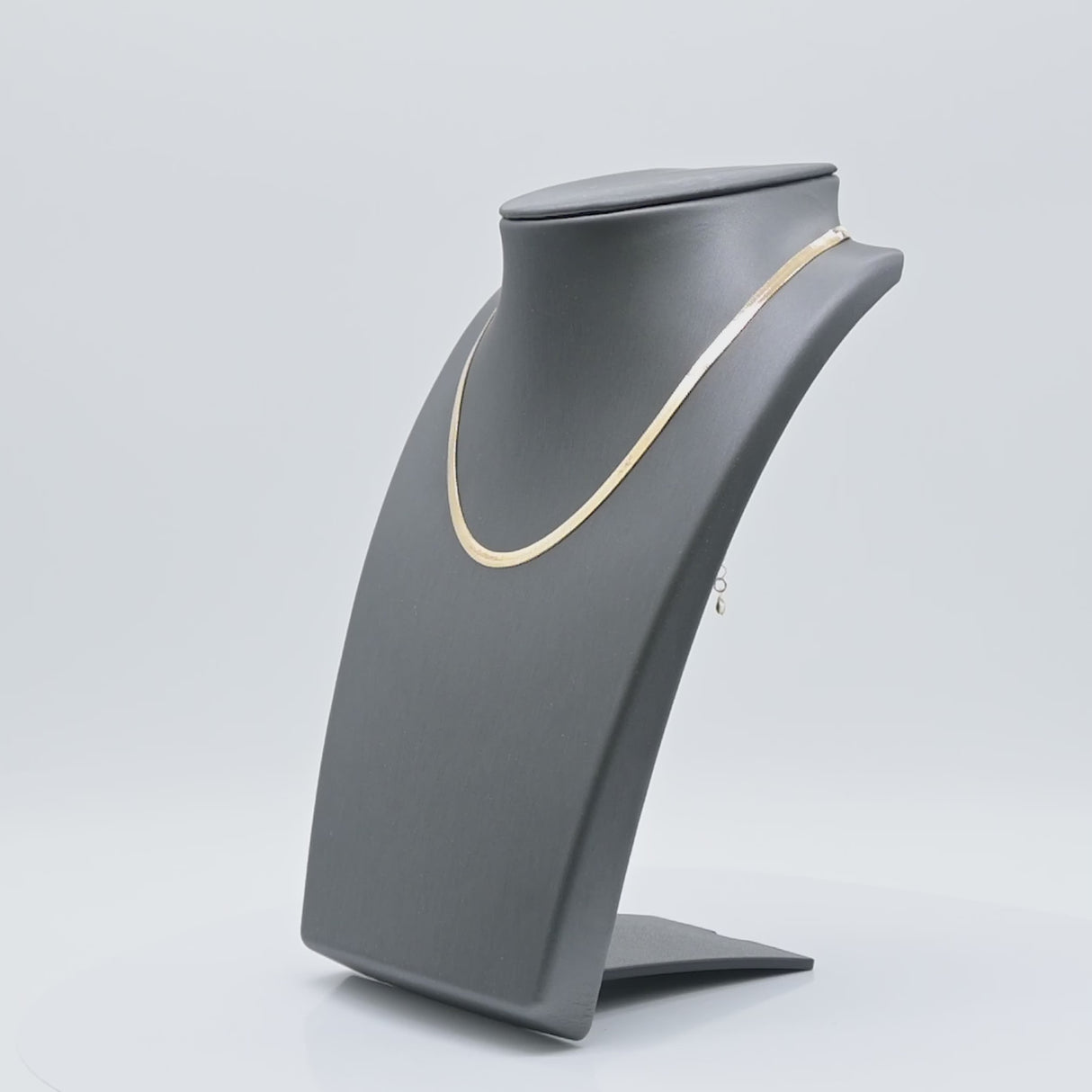 Steel Grey Leatherette Foldable Necklace Display Stand, 8¼" Tall