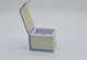 Light Blue Burlap and Faux Natural Wood Jewelry Ring Boxes