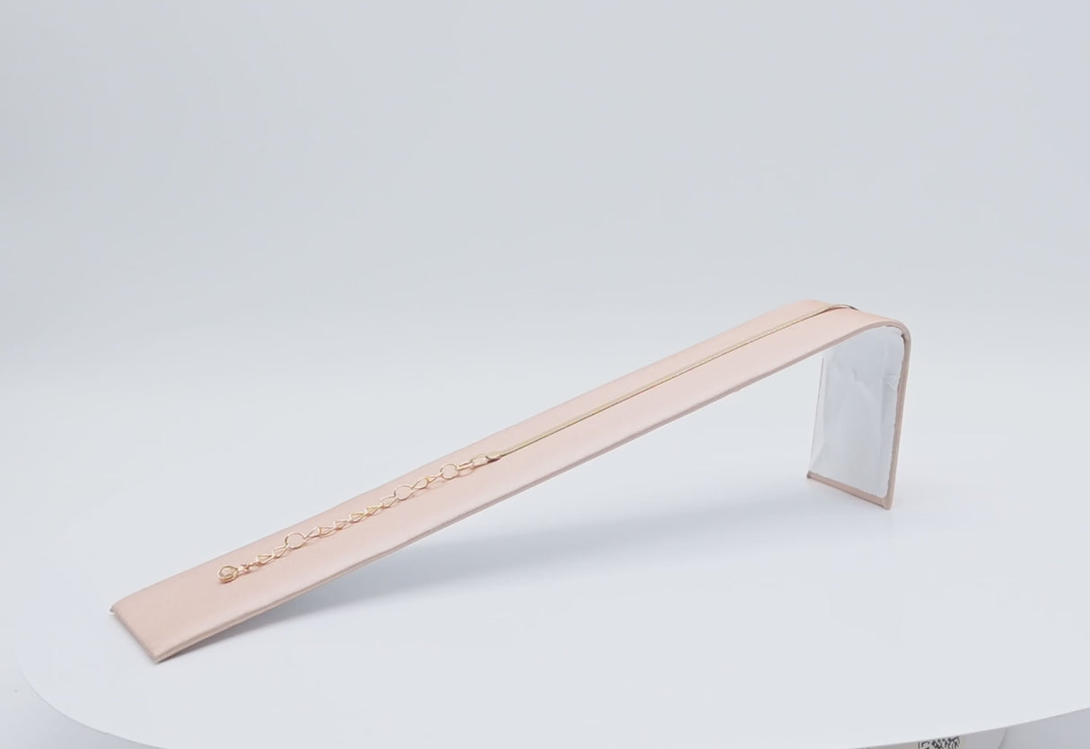 Pink Champagne Leatherette Jewelry Bracelet / Watch Display Ramp