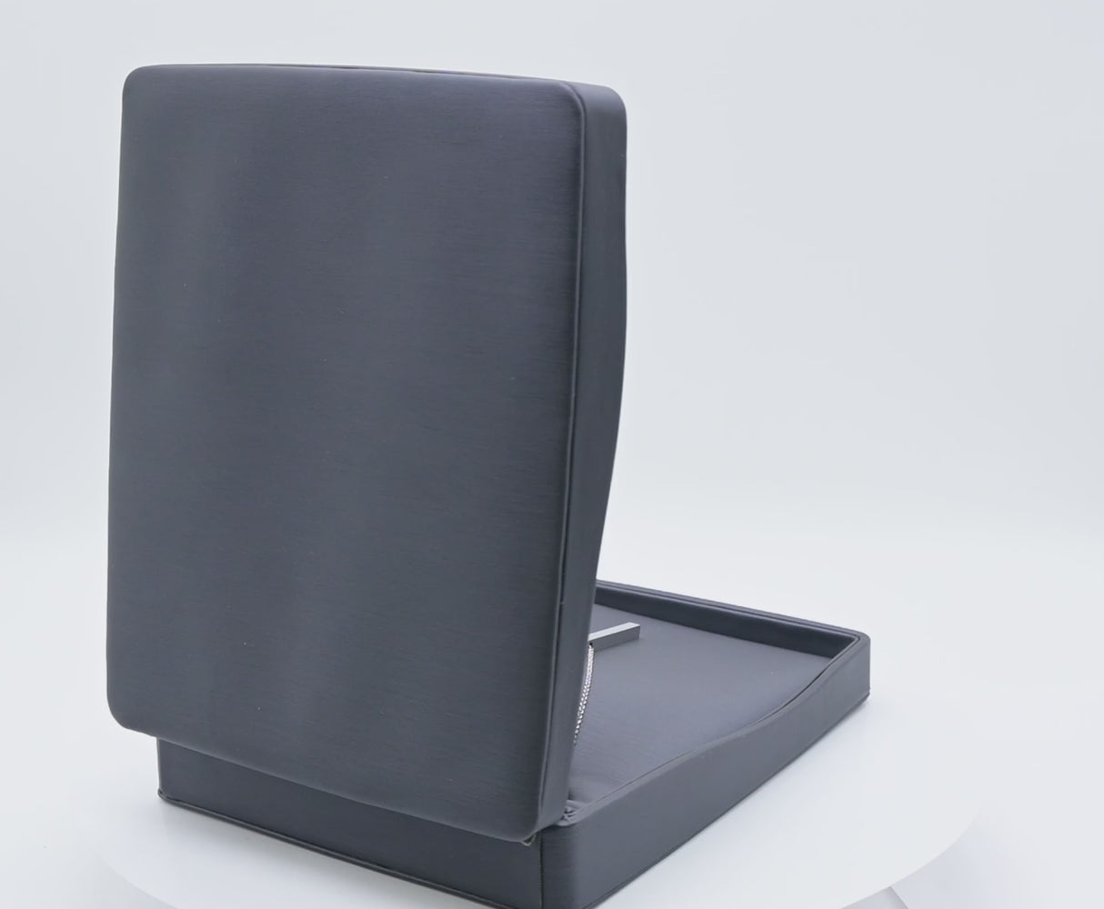 Premium Navy Blue Leatherette Necklace Box