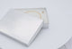 Silver Linen Pattern Paper Cotton Filled Jewelry Gift Boxes #53