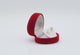 Red Flocked Velour Jewelry Earring Gift Boxes